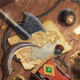 A section of the box art for Gloomhaven: Jaws of the Lion.